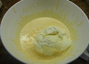 Ribboned yolks with Marscapone